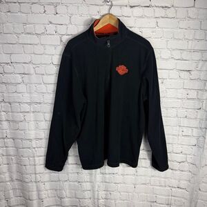 Harley-Davidson Men's 1/4-Zip Long Sleeve Logo Fleece Pullover Size XL